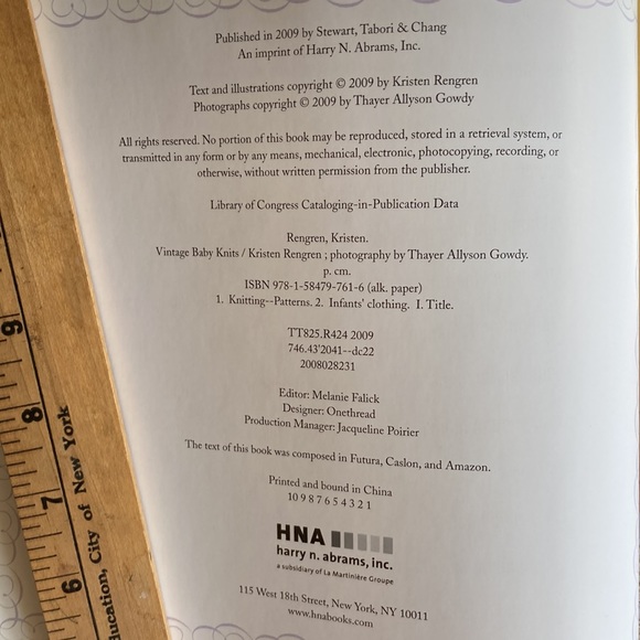 Vintage Baby Knits Knitting Book by Kristen Rengren hardcover - Picture 4 of 13